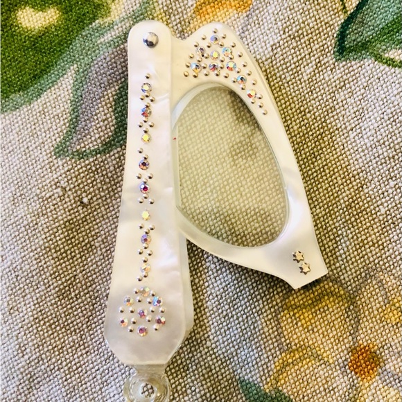 Fabulous 50s Folding Cat-eye Opera Glasses Rhinestones on Lucite - Picture 7 of 10